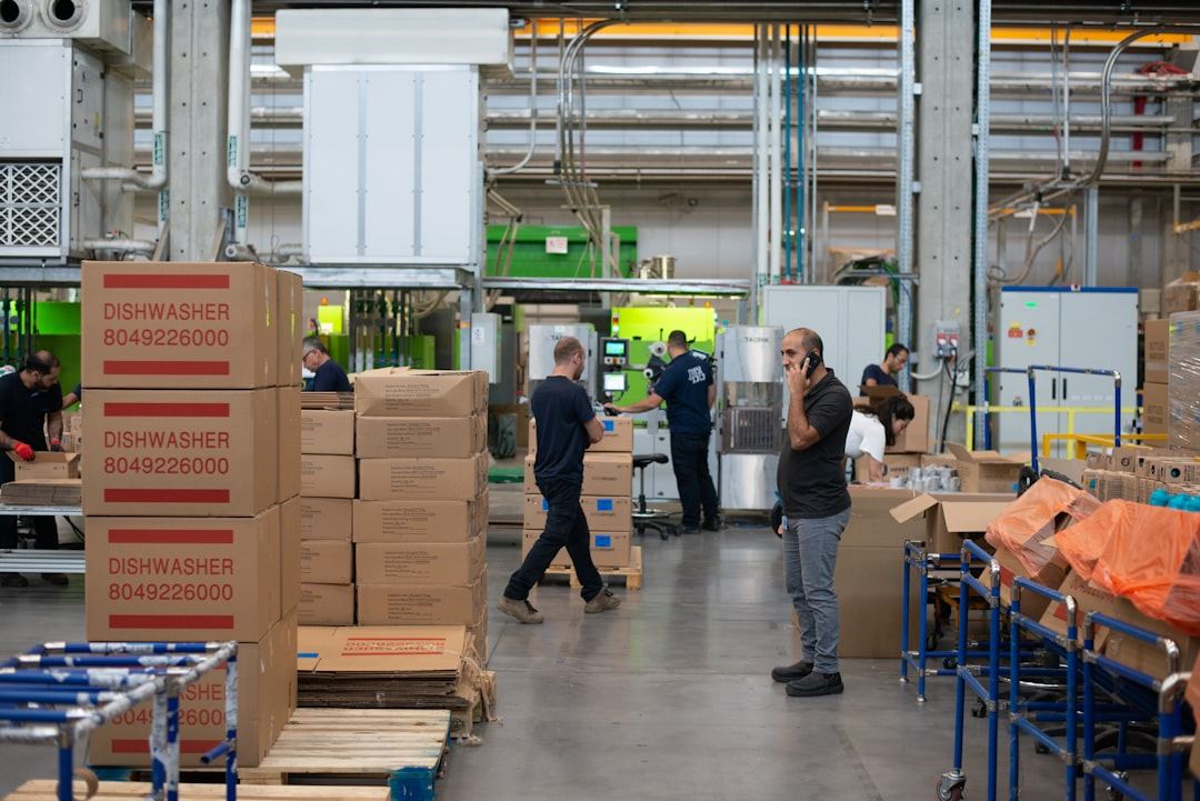 Warehouse team at work